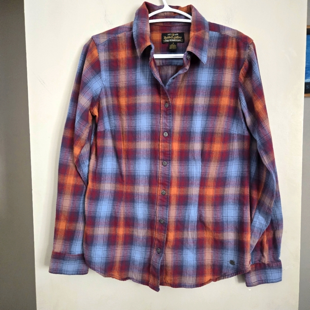 5 for $25 Noble Outfitters Women Plaid Long Sleeve Shirt Western Medium Top